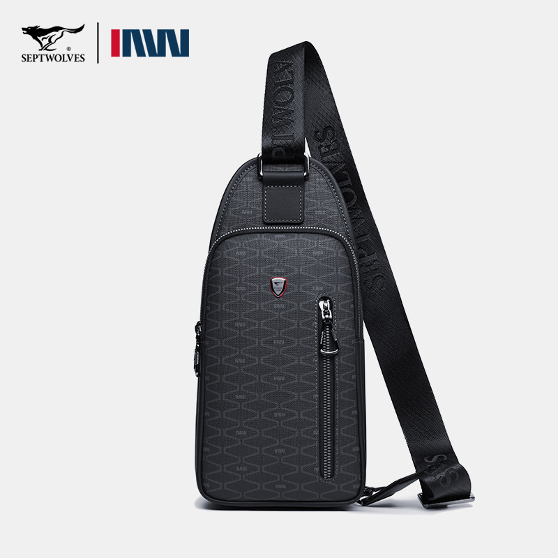 Septwolves Ženska crossbody torba sa zipom, koža goveda, proljeće 2025, podstava: umjetna koža, stil: nova nacionalna trend