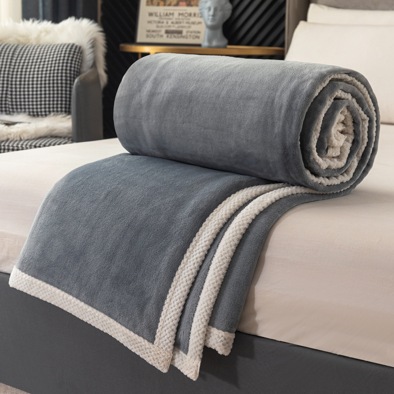 Dvostruka debeli coral fleece deka, poliesterska, za sve sezone, INS stil