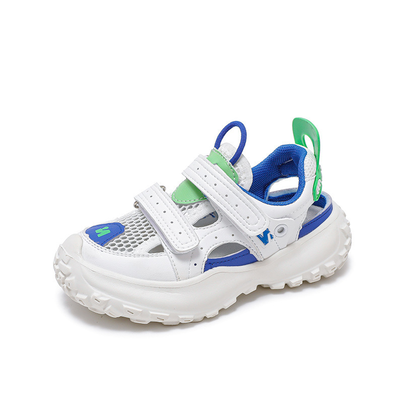 Dječje papuče za plažu Unisex, gornji dio od mikrovlaknaste kože, EVA đon, Velcro zatvarač, za uzrast 4-16, casual stil