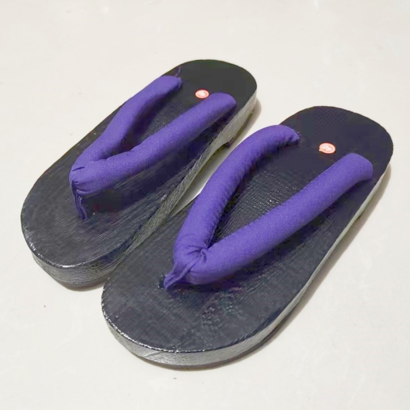 Női fa talpú papucs, anti kínai stílus, mindennapi slip-on szandálok, kötött felsőrész, textil bélés, EVA talp