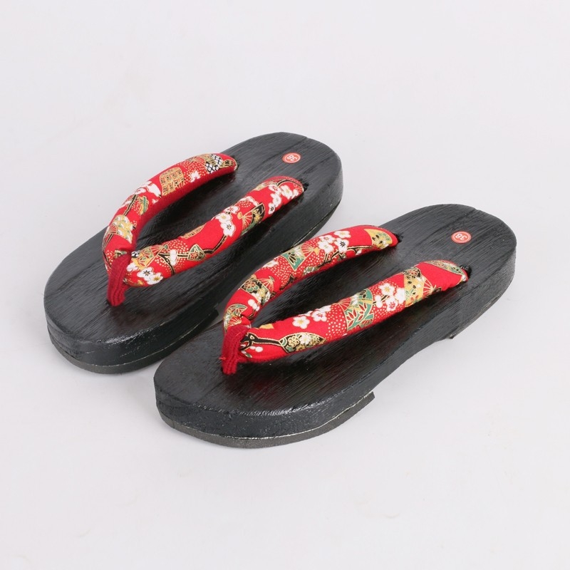 Női fa talpú papucs, anti kínai stílus, mindennapi slip-on szandálok, kötött felsőrész, textil bélés, EVA talp