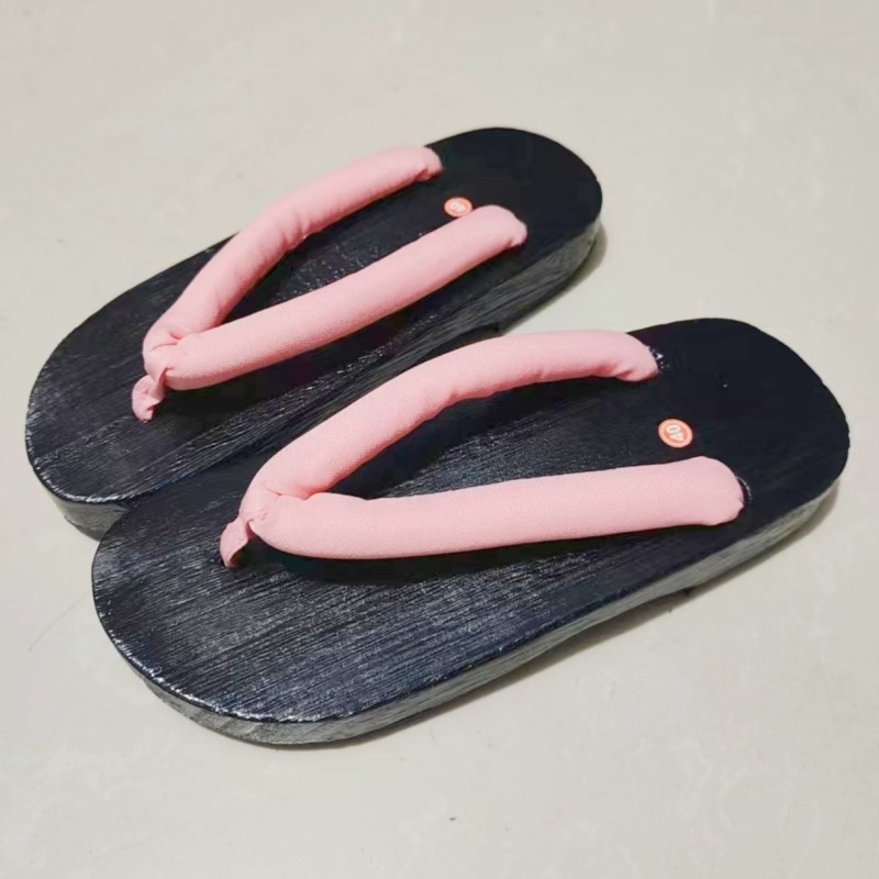 Női fa talpú papucs, anti kínai stílus, mindennapi slip-on szandálok, kötött felsőrész, textil bélés, EVA talp