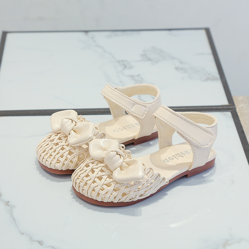 Dječje sandale za djevojčice, korejskog stila, PU gornji dio, Velcro kopča, gumena potplat, ljetne plažne cipele