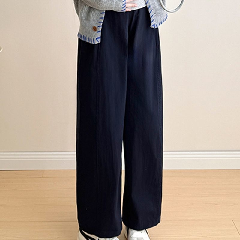 Trudnički set: Chenille pleteni top s dugim rukavima i hlače 3/4, hlačasti kostim u japansko-korejskom ležernom stilu