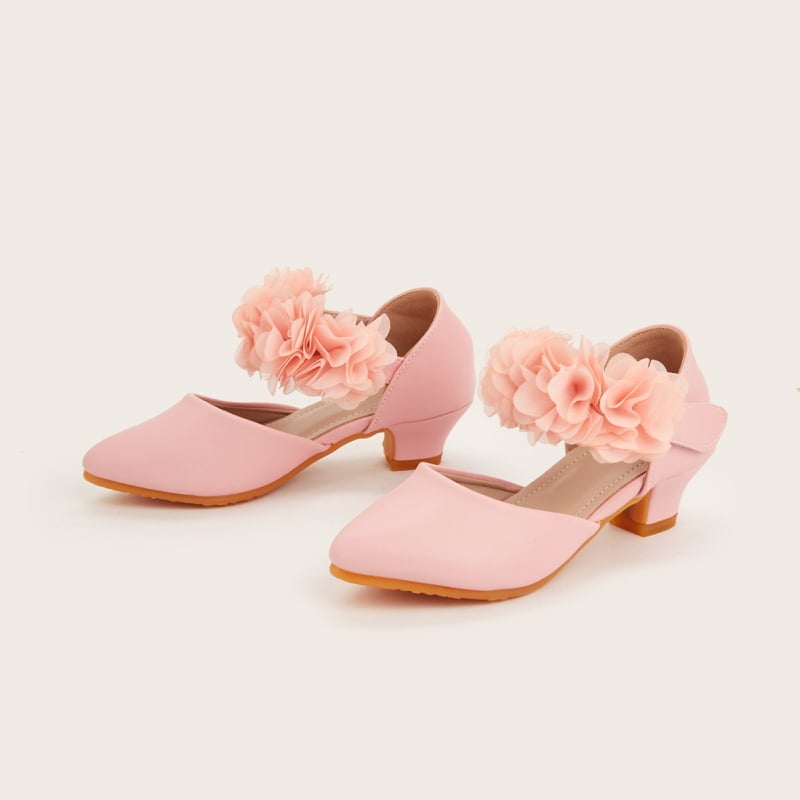 Princezine sandale za djevojčice, gornji dio od ultrafinog kože, Velcro zatvarač, gumena potplat, za djecu 7–12 godina