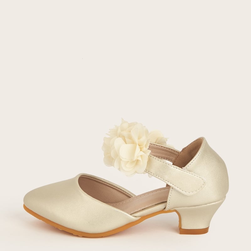 Princezine sandale za djevojčice, gornji dio od ultrafinog kože, Velcro zatvarač, gumena potplat, za djecu 7–12 godina