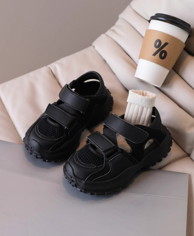 Dječje sportske sandale s mrežastim gornjim dijelom, Velcro zatvarač, gumeni đon, unisex, ljeto 2025, za djecu od 4 do 16 godina.