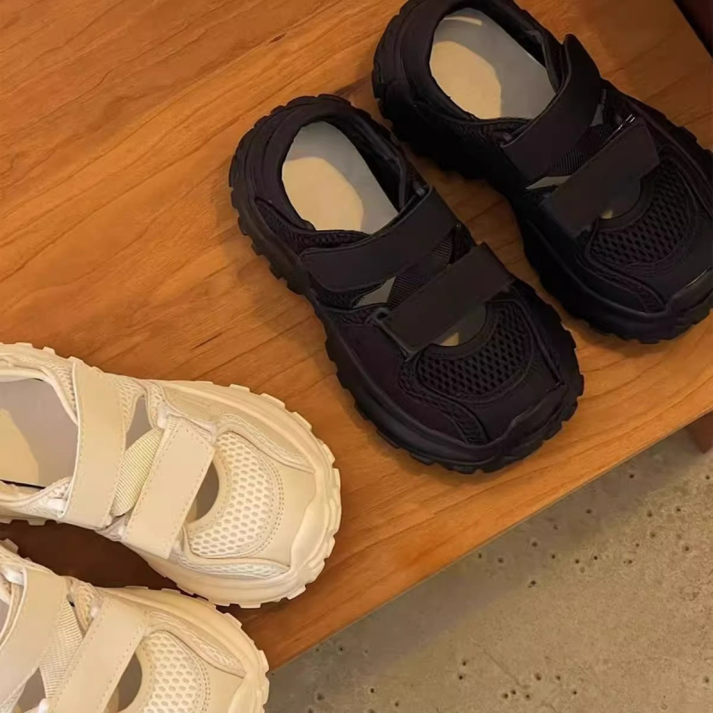 Dječje sportske sandale s mrežastim gornjim dijelom, Velcro zatvarač, gumeni đon, unisex, ljeto 2025, za djecu od 4 do 16 godina.