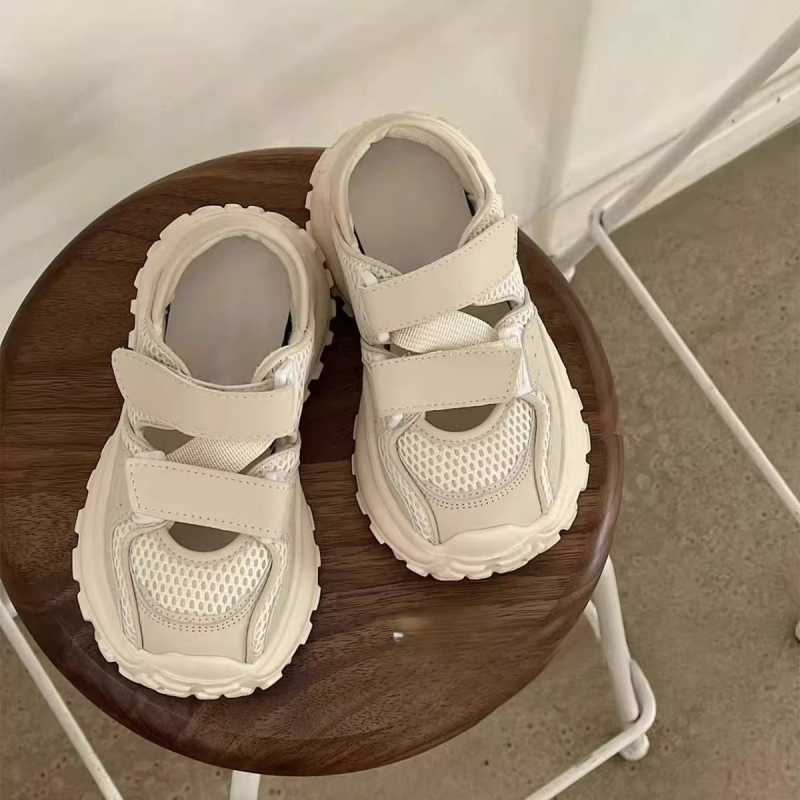 Dječje sportske sandale s mrežastim gornjim dijelom, Velcro zatvarač, gumeni đon, unisex, ljeto 2025, za djecu od 4 do 16 godina.