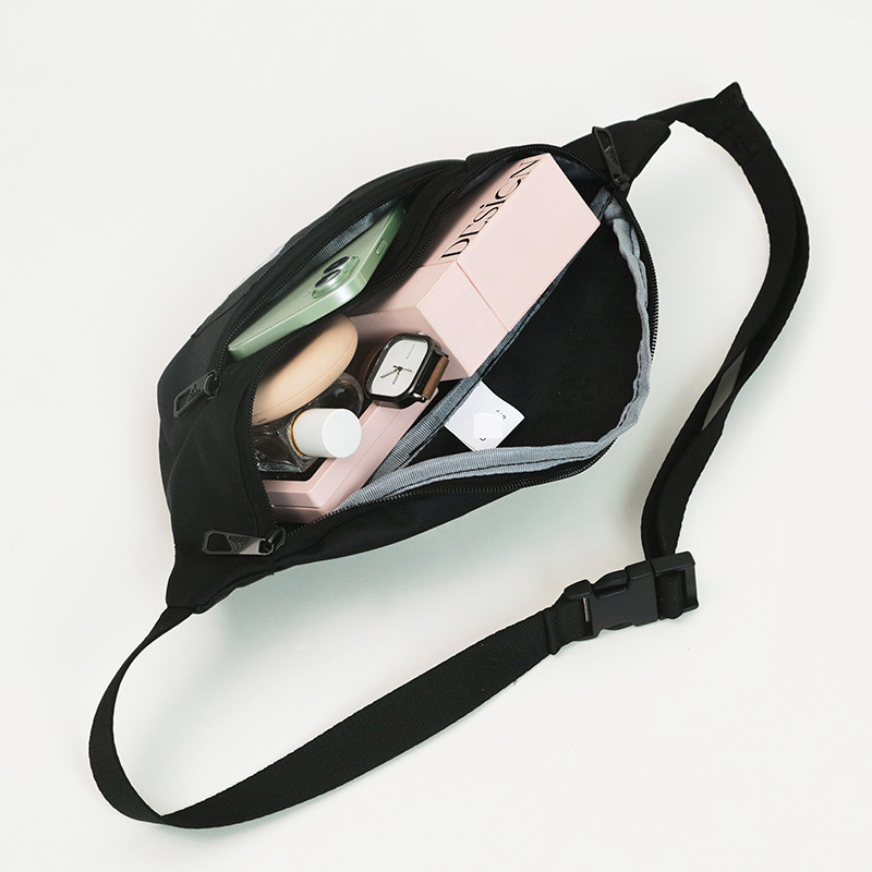 Crossbody torba od najlona, poliesterska podstava, zatvarač, džep za dokumente, unutarnji džep tipa patch