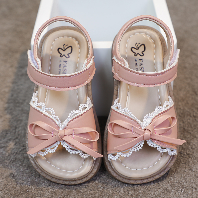 Dječje sandale princeze s Velcro kopčanjem, gornji materijal umjetna koža, gumena potplat, okrugli vrh, ljetna upotreba
