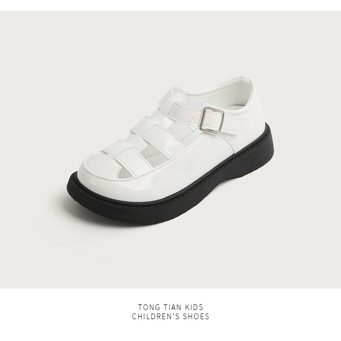 Dječje rimske sandale od kože od mikrovlakana, prozračne, mekana potplata, zatvaranje Velcro, unisex
