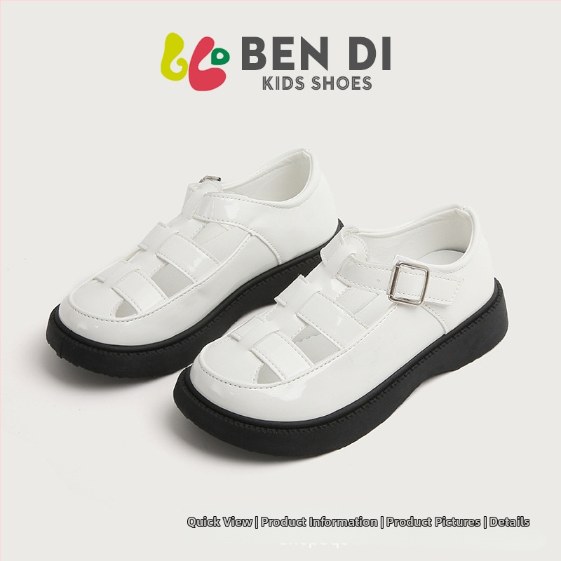 Dječje rimske sandale od kože od mikrovlakana, prozračne, mekana potplata, zatvaranje Velcro, unisex