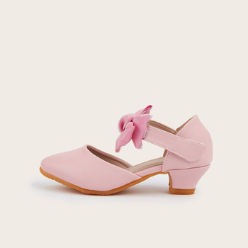 Dječje sandale s otvorenim dizajnom, gornji dio od ultrafine kože, Velcro zatvarač, gumena potplat, stil princeze, za djecu 4–12 godina