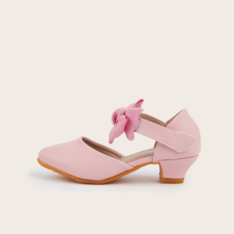 Dječje sandale s otvorenim dizajnom, gornji dio od ultrafine kože, Velcro zatvarač, gumena potplat, stil princeze, za djecu 4–12 godina