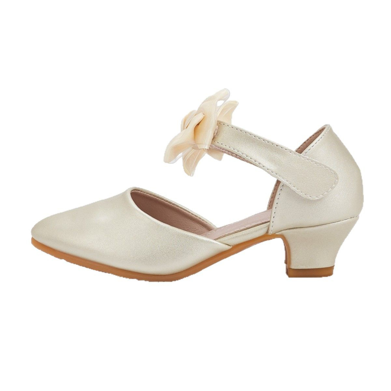 Dječje sandale s otvorenim dizajnom, gornji dio od ultrafine kože, Velcro zatvarač, gumena potplat, stil princeze, za djecu 4–12 godina