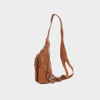 Ženska crossbody torba u euro-američkom vintage stilu, PU materijal, zatvarač, skrivena unutarnja džep, kod 60027
