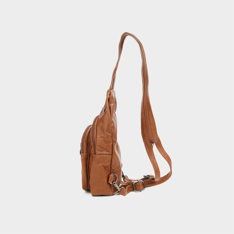 Ženska crossbody torba u euro-američkom vintage stilu, PU materijal, zatvarač, skrivena unutarnja džep, kod 60027