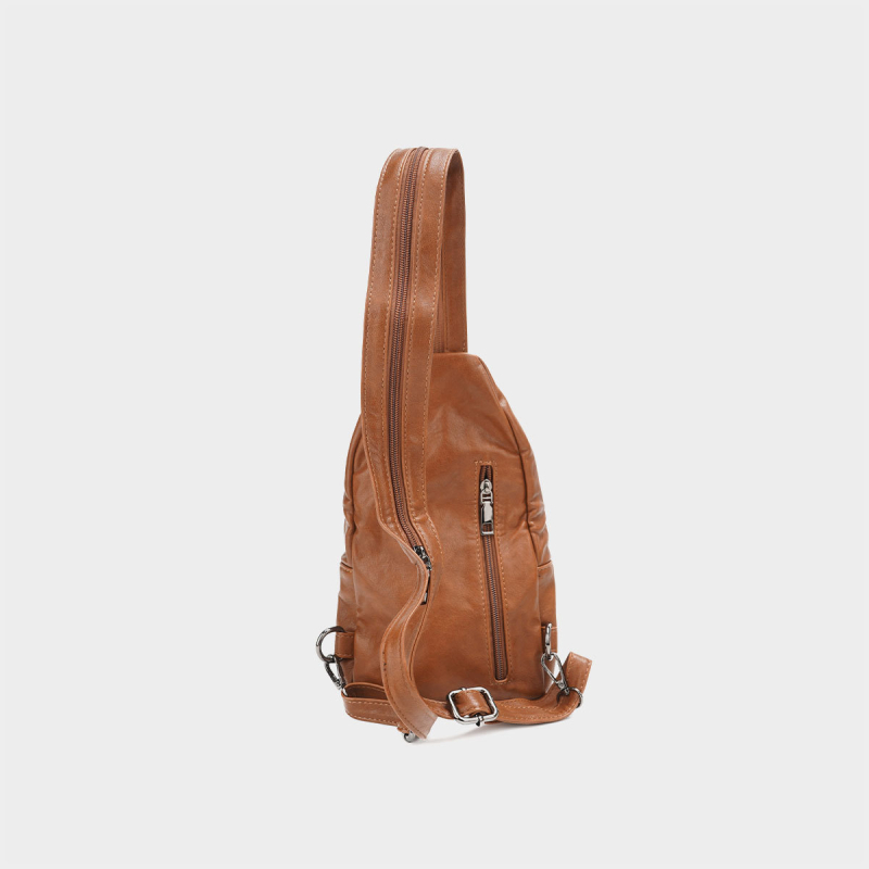 Ženska crossbody torba u euro-američkom vintage stilu, PU materijal, zatvarač, skrivena unutarnja džep, kod 60027