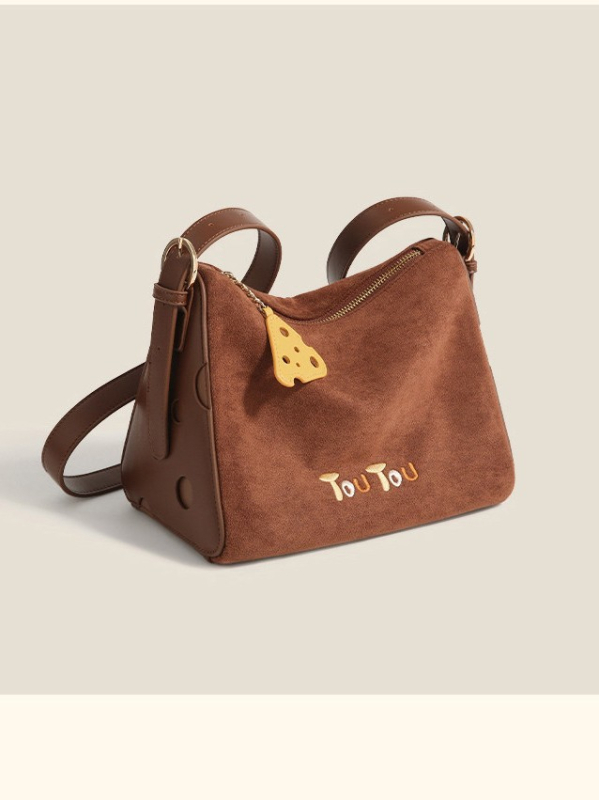 Hamansi crossbody torba, gradski minimalistički stil, velur, koža s rastlinskim taninom, uspravni kvadratni oblik, zatvarač