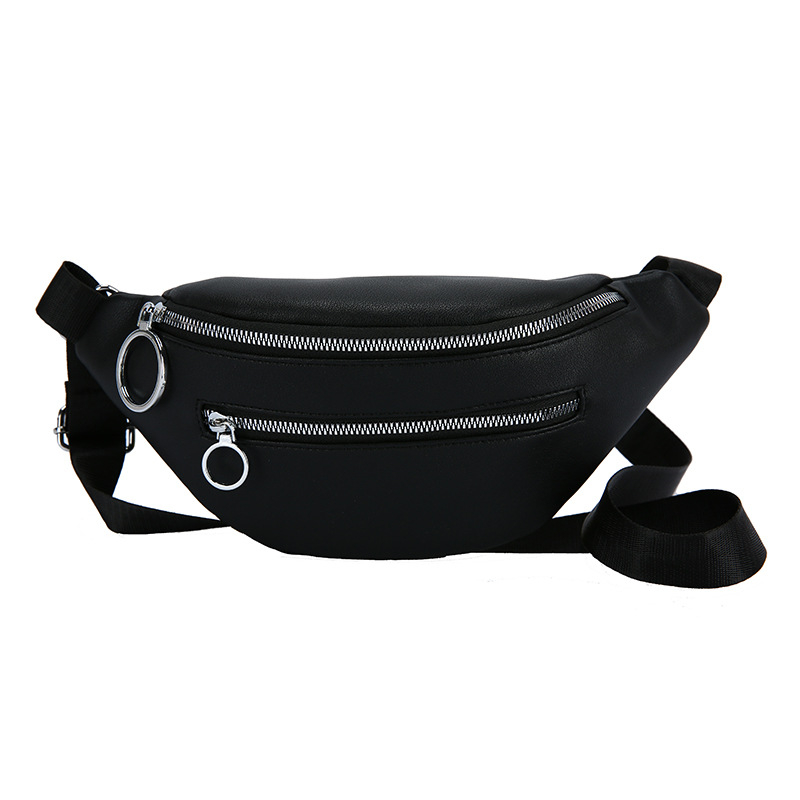 PU ženska crossbody torbica, urban minimalistički stil, mekana površina, dvostruki zatvarač, poliester podstava