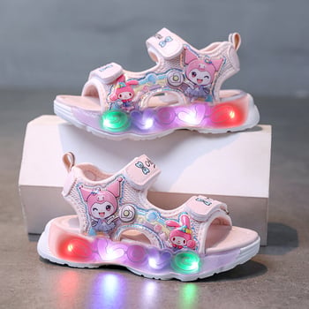 Dječje sandale s Velcro zatvaračem My Melody Princess i Kuromi, ljetne plažne sandale