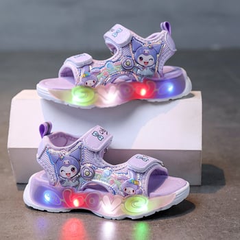 Dječje sandale s Velcro zatvaračem My Melody Princess i Kuromi, ljetne plažne sandale