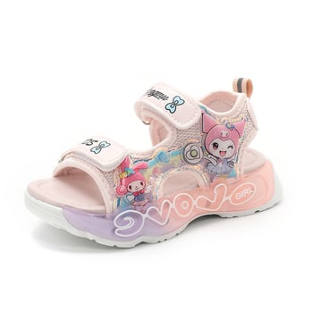 Dječje sandale s Velcro zatvaračem My Melody Princess i Kuromi, ljetne plažne sandale