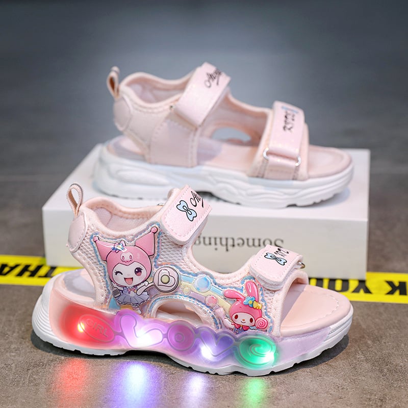 Dječje sandale s Velcro zatvaračem My Melody Princess i Kuromi, ljetne plažne sandale