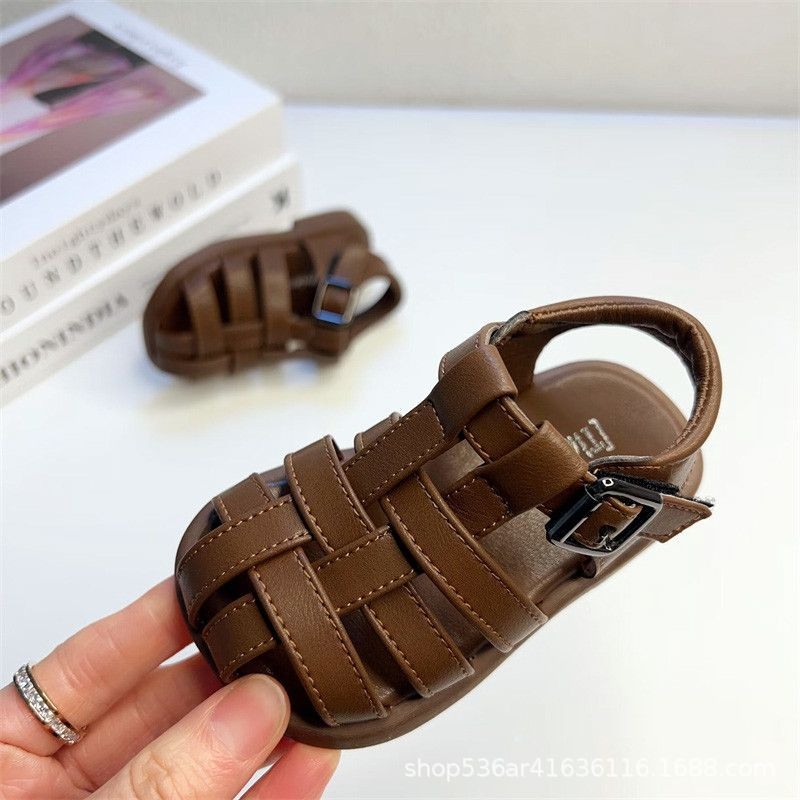 Dječji sandali u stilu Birkenstock, gornji dio od umjetne kože, Velcro kopča, gumeni potplat, za predškolsku dob 1–3 godine.