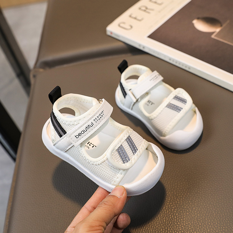 Unisex sandale za bebe i malu djecu, korejski stil, prozračni PU gornji dio, dob 12–36 mjeseci