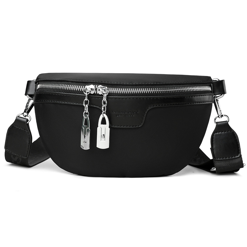 Crossbody torbica u gradskom stilu, srcolikog oblika, Oxford platno, zatvaranje zipom, skriveni džep sa zipom