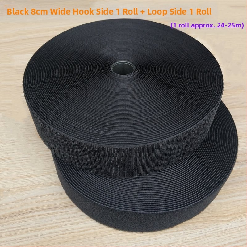 Bandă Velcro pentru fixare la cusut pe haine, încălțăminte și pălării; 50% nylon + 50% poliester.