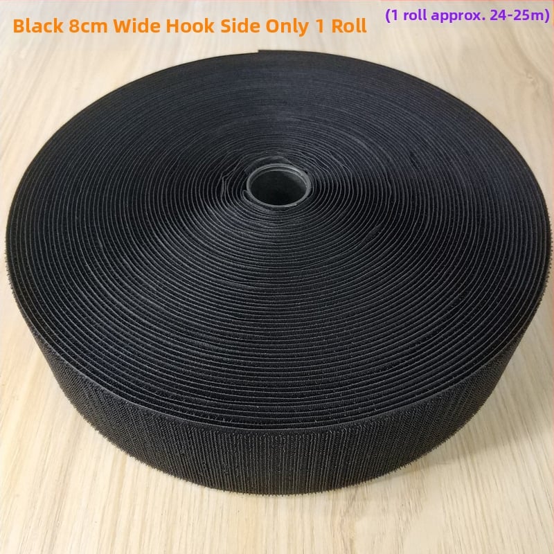 Bandă Velcro pentru fixare la cusut pe haine, încălțăminte și pălării; 50% nylon + 50% poliester.