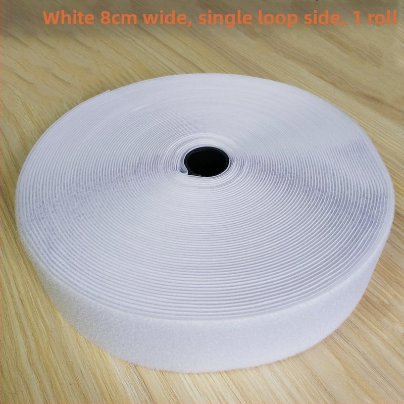 Bandă Velcro pentru fixare la cusut pe haine, încălțăminte și pălării; 50% nylon + 50% poliester.