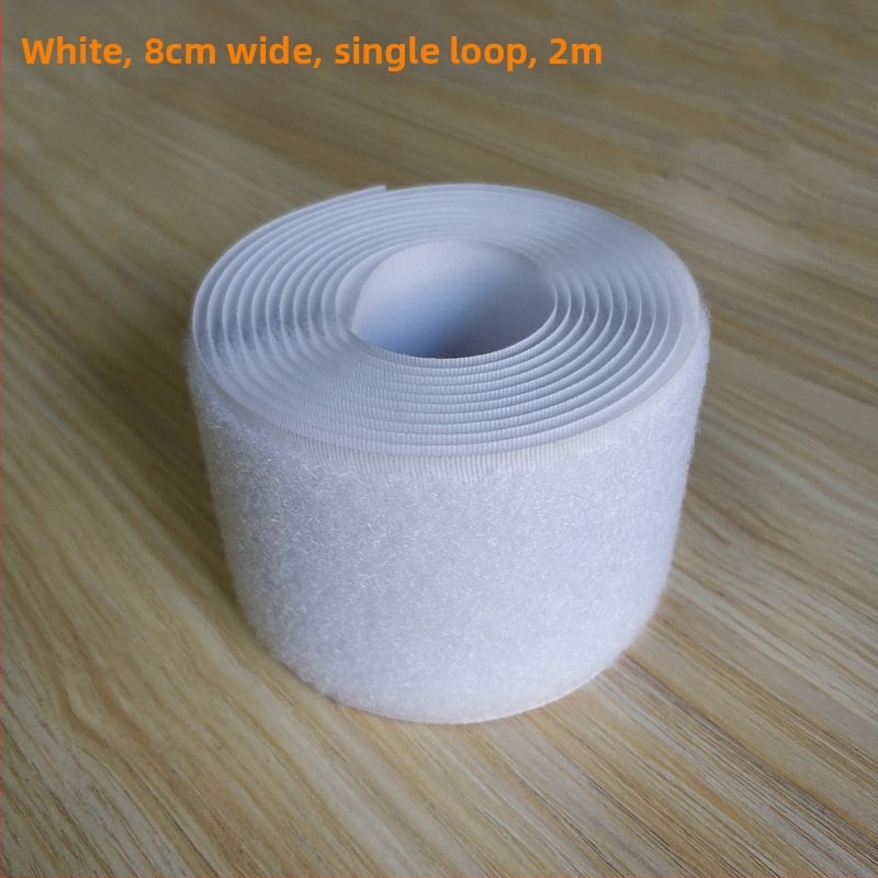 Bandă Velcro pentru fixare la cusut pe haine, încălțăminte și pălării; 50% nylon + 50% poliester.