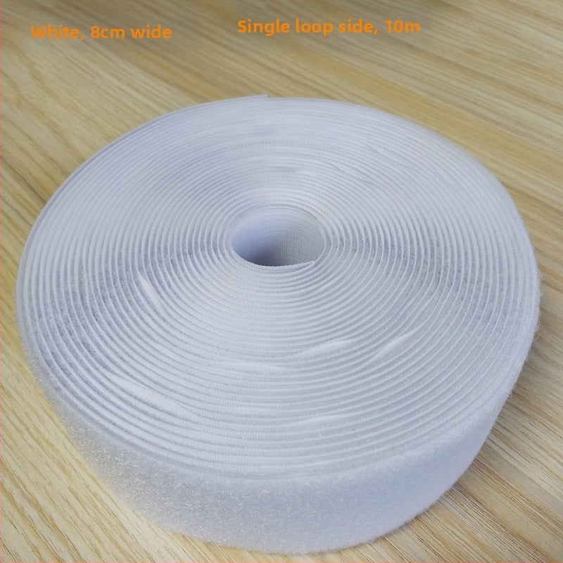 Bandă Velcro pentru fixare la cusut pe haine, încălțăminte și pălării; 50% nylon + 50% poliester.