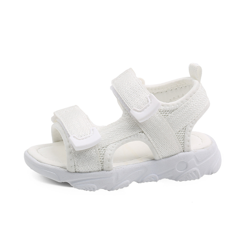 Unisex sandale za plažu za djecu, gornji dio od sintetičke kože, PVC potplat, Velcro zatvarač, korejski stil, za djecu 1–6 godina