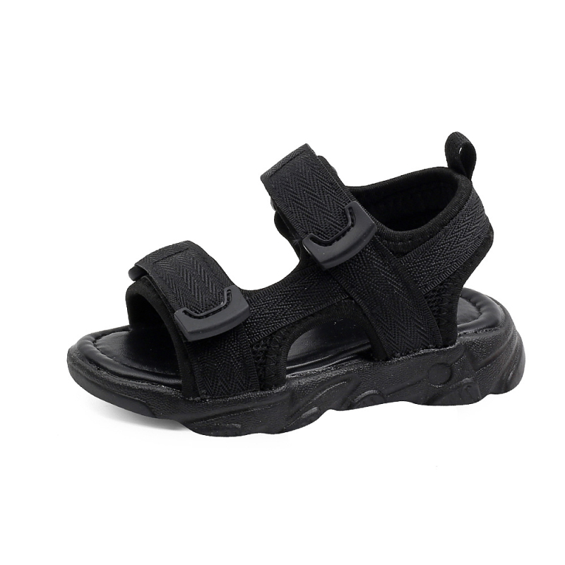 Unisex sandale za plažu za djecu, gornji dio od sintetičke kože, PVC potplat, Velcro zatvarač, korejski stil, za djecu 1–6 godina