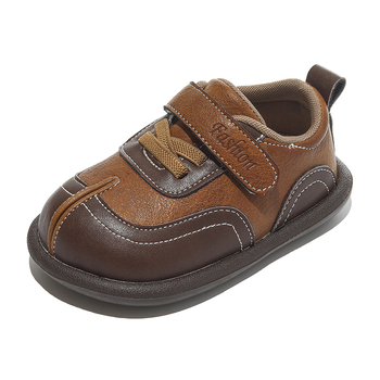 Kožne cipelice za bebe, niski vrh, dizajn blok boja, Velcro zatvarač, mekani đon