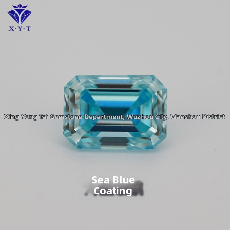 Xing Yong Tai Moissanite emerald-cut ορθογώνιος ελεύθερος λίθος, διαύγεια VVS, γυαλισμένος, τεχνητός πολύτιμος λίθος