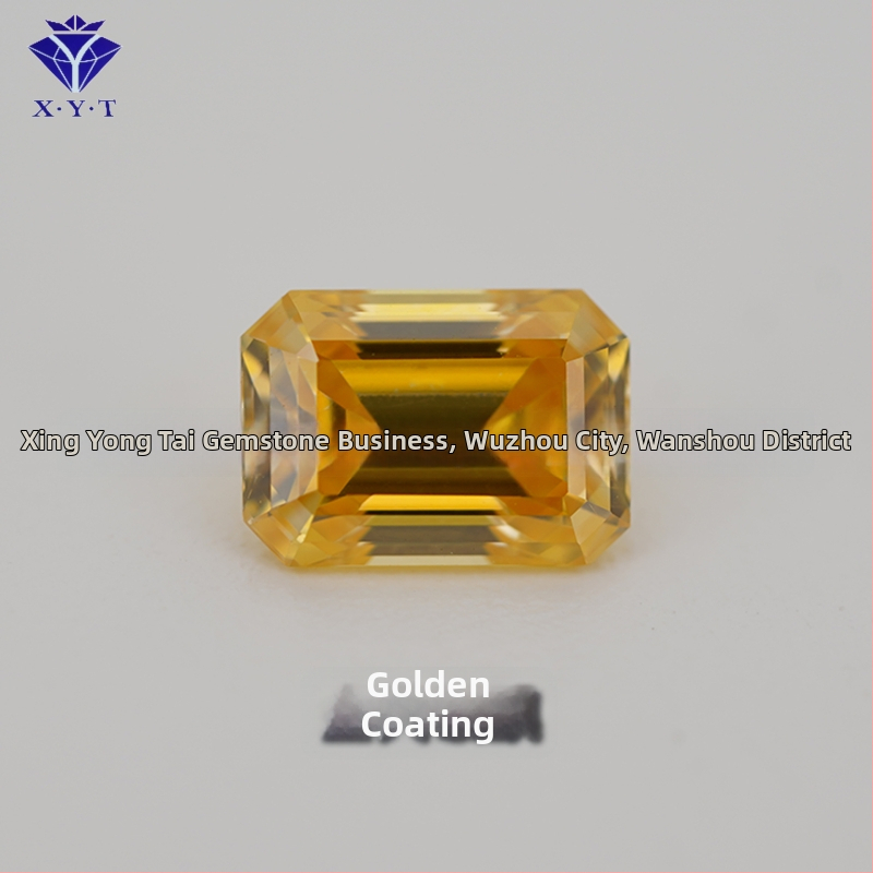 Xing Yong Tai Moissanite emerald-cut ορθογώνιος ελεύθερος λίθος, διαύγεια VVS, γυαλισμένος, τεχνητός πολύτιμος λίθος