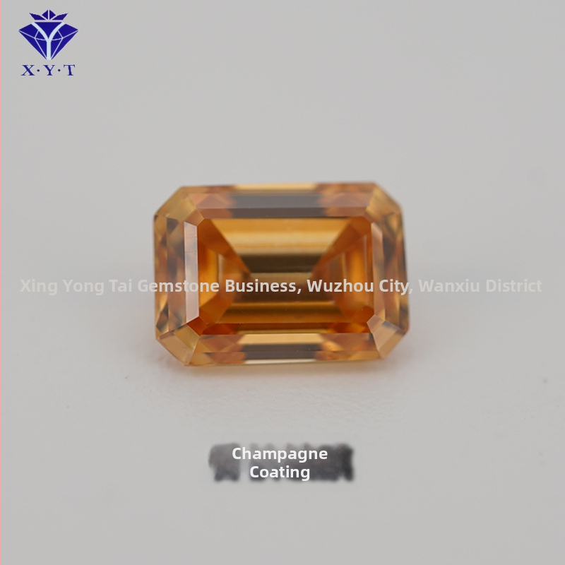 Xing Yong Tai Moissanite emerald-cut ορθογώνιος ελεύθερος λίθος, διαύγεια VVS, γυαλισμένος, τεχνητός πολύτιμος λίθος