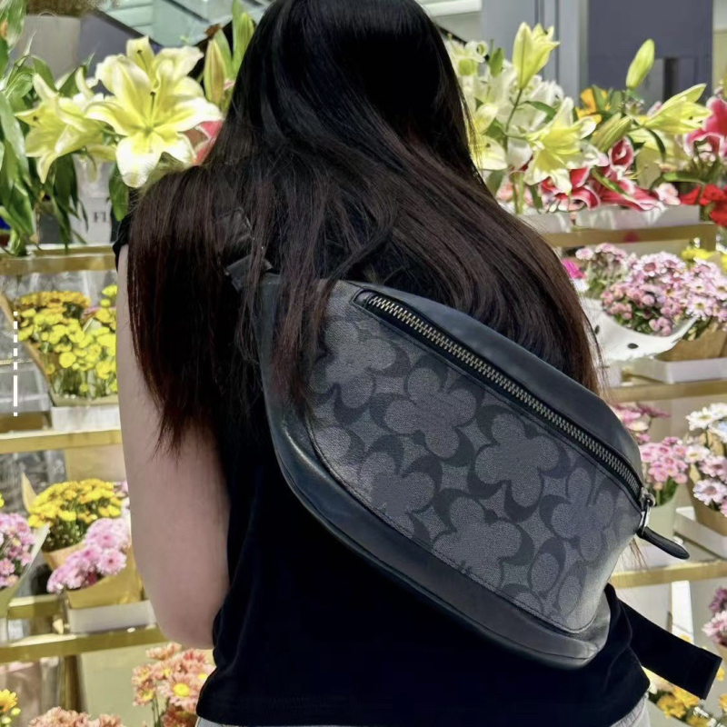 Muška torba za prsni koš, prava koža, koža prvog sloja, najlon podstava, stil za poslovna putovanja, svakodnevna upotreba