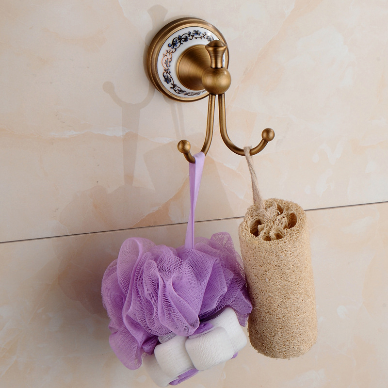 Bakrena držač ručnika za kupaonicu, dvostruki sloj, završna obrada wire-drawn, nosivost 10 kg, stil light luxury