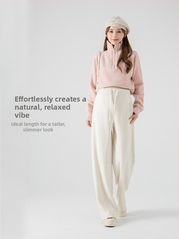 Pantaloni tricotati largi – pentru gravide, croială lejeră, calzi, amestec cașmir-polyester (30–50% poliester), elasticitate mare, toamnă 2024