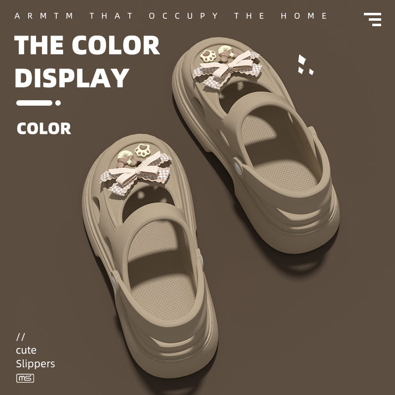 Női EVA perforált szandálok, körülbelül 8 cm vastag talppal, lélegzőek, növelik a magasságot, EVA felsőrész, injektált talp