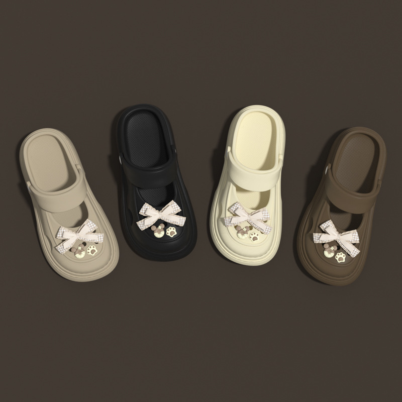 Női EVA perforált szandálok, körülbelül 8 cm vastag talppal, lélegzőek, növelik a magasságot, EVA felsőrész, injektált talp