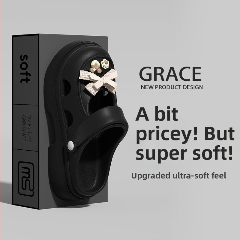 Női EVA perforált szandálok, körülbelül 8 cm vastag talppal, lélegzőek, növelik a magasságot, EVA felsőrész, injektált talp