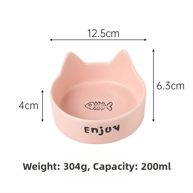 Κεραμικό μπολ φαγητού και νερού για γάτες με σχέδιο κατά της ανατροπής, μπολ γάτας ιδιωτικής μάρκας